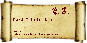 Mező Brigitta névjegykártya